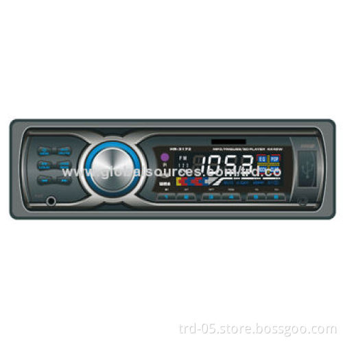 1 Din Deckless Car Radio Player with USB SD Slot, Supports MP3/WMA Format, ID3 Tag, 4-RCA Output